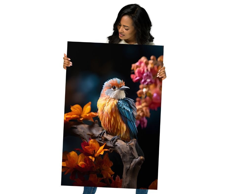 Colorful Bird Poster - Woman