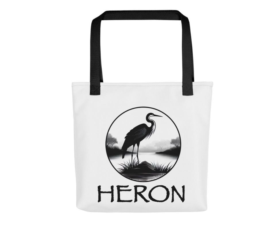Heron Bird Tote Bag