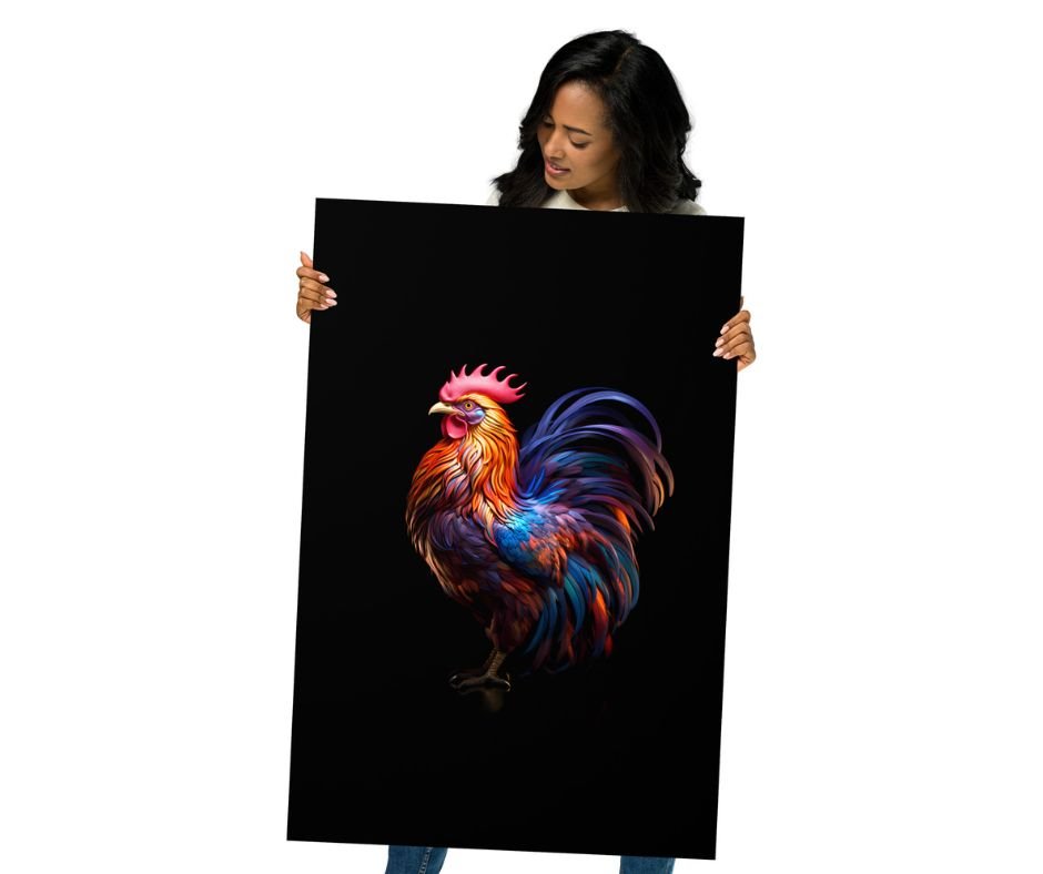 Colorful Rooster Poster: A Striking Statement Piece for Any Room