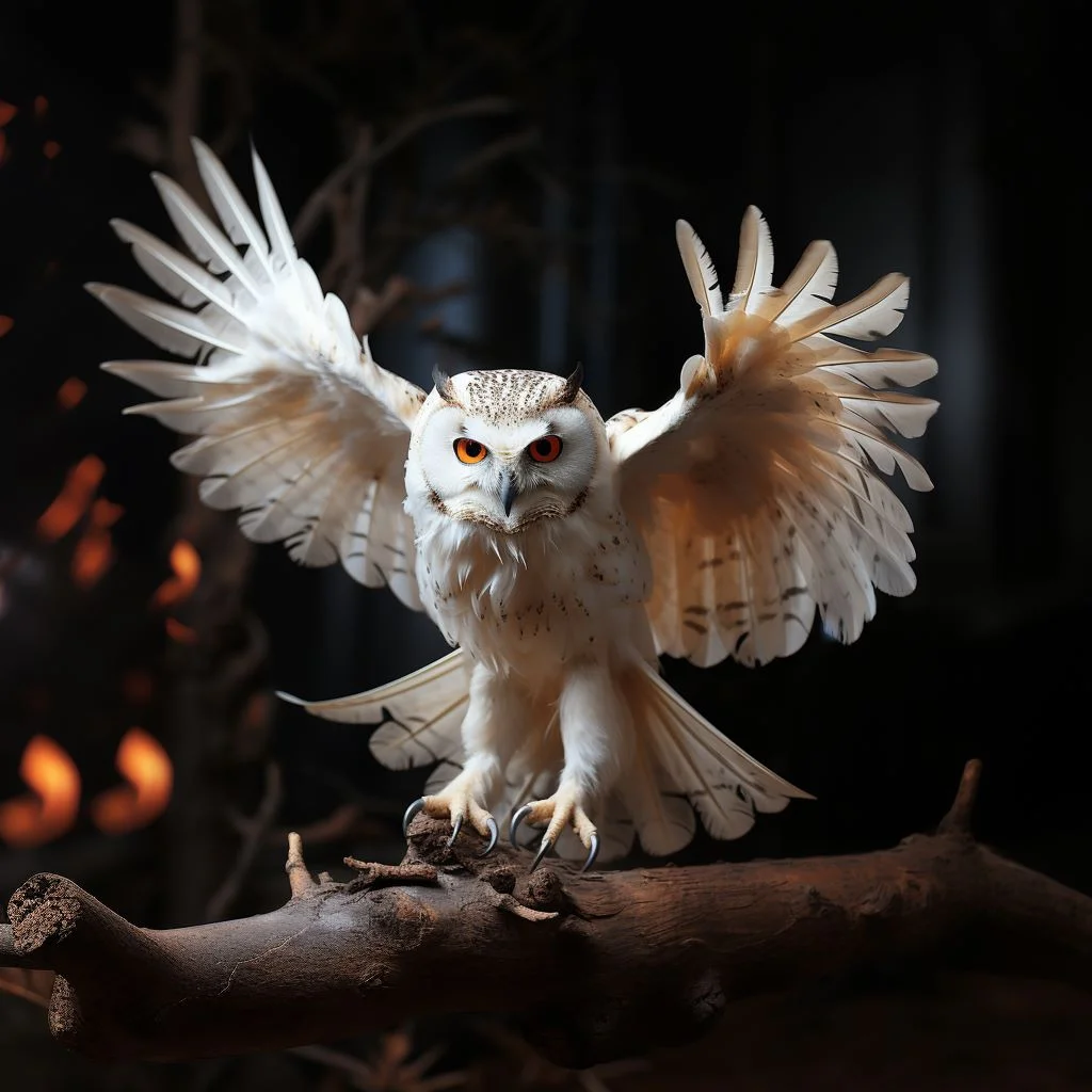 White Owl Flying