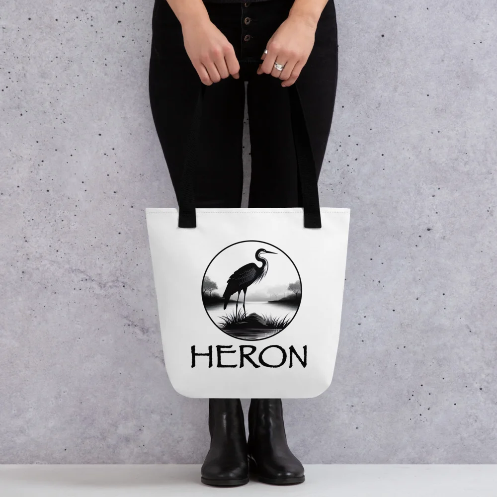 Heron Bird Tote Bag - Image 2