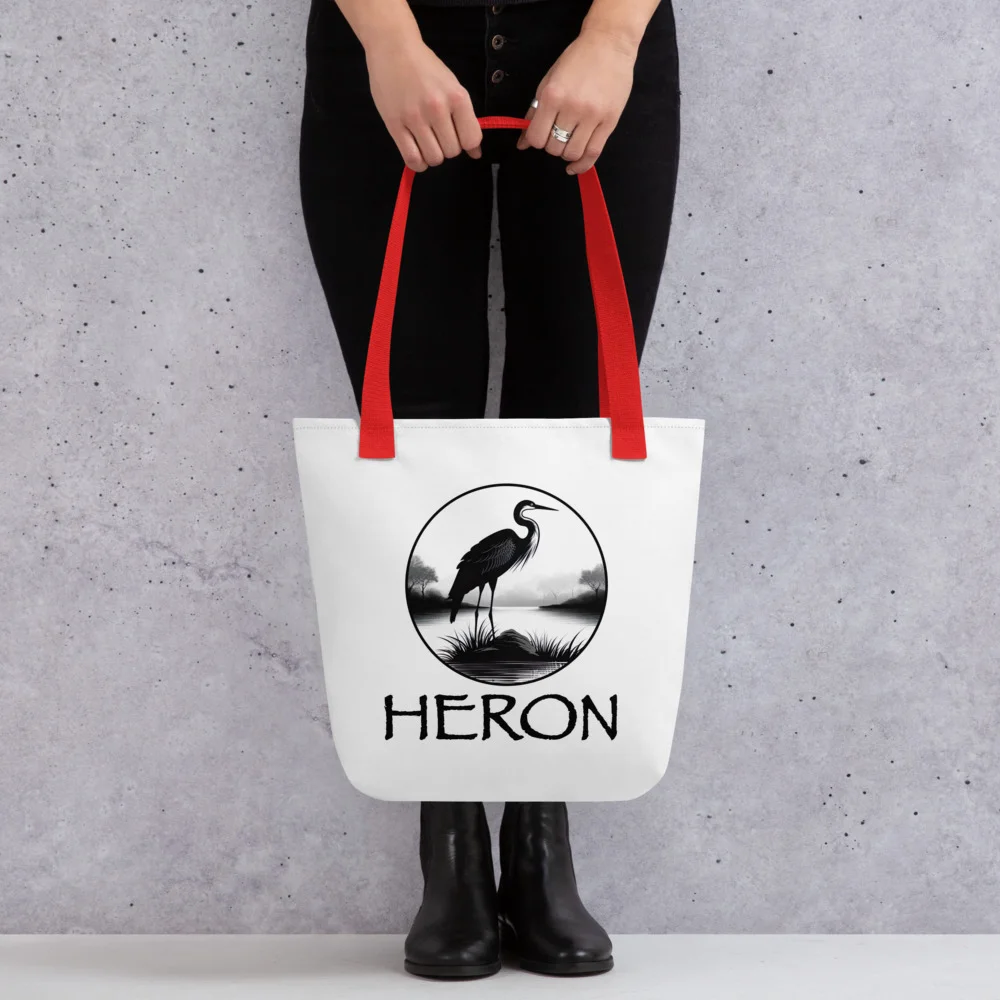 Heron Bird Tote Bag, woman