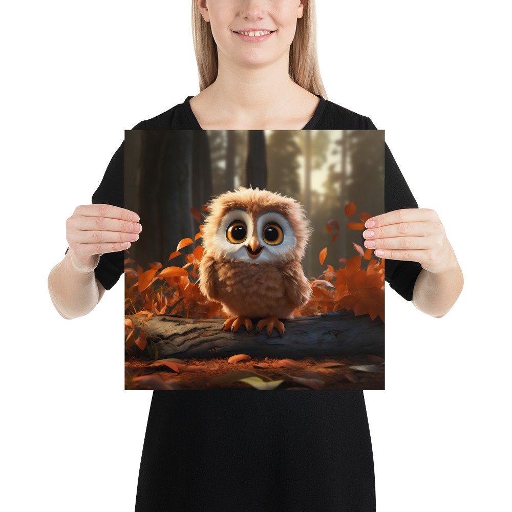 Cute Baby Owl Poster