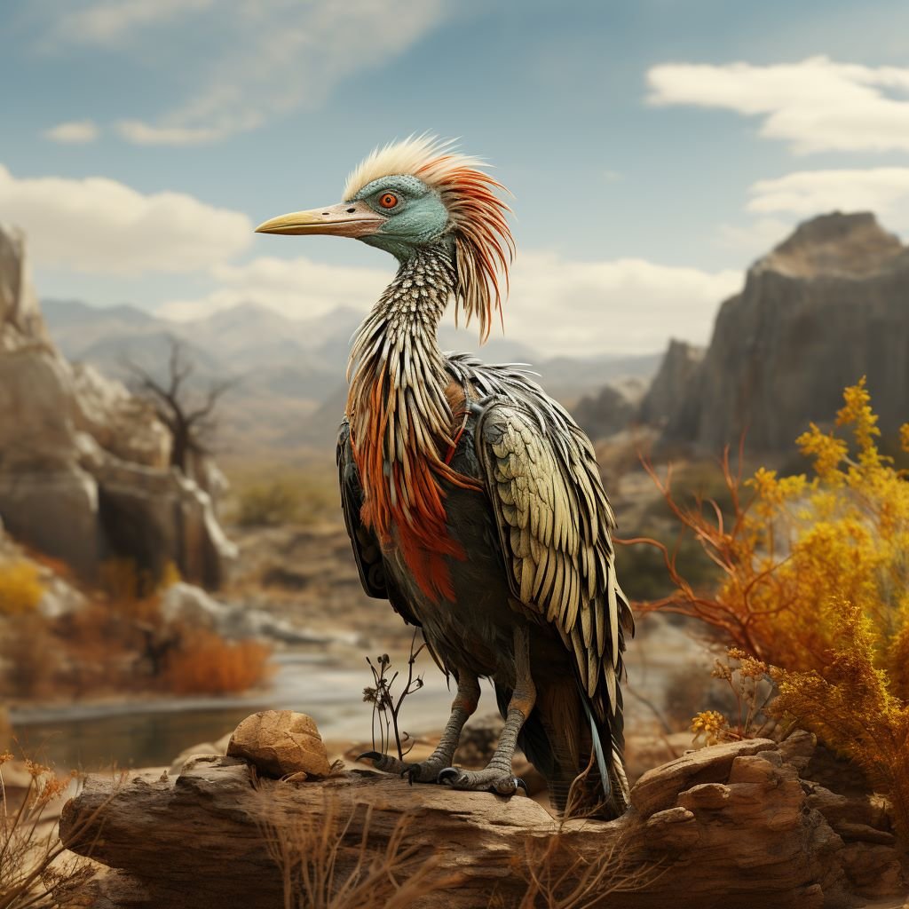 Prehistoric bird - beautiful art