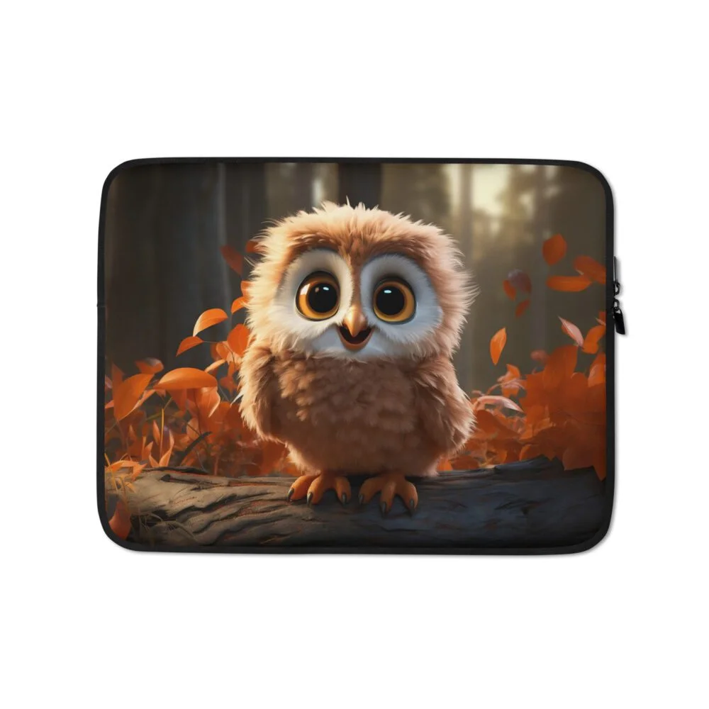 Cute Baby Owl Laptop Sleeve | Autumn Accessories - Image 3