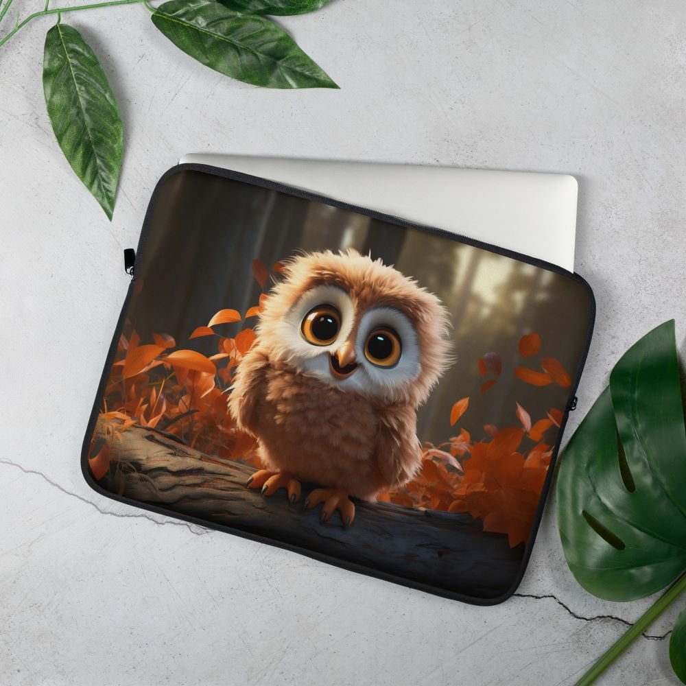Cute Baby Owl laptop sleeve