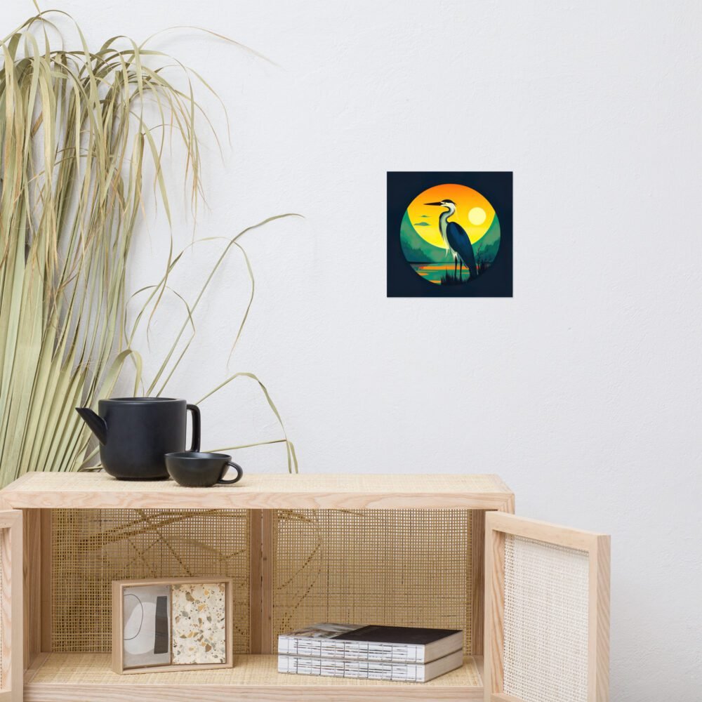 Blue Heron Poster Wall Art