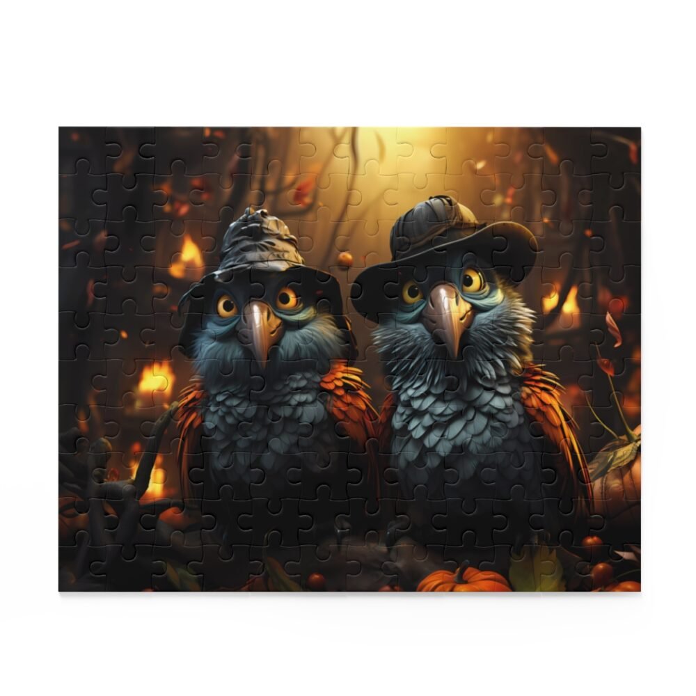 Spooky Parrots Halloween Puzzle: Unleash the Fun
