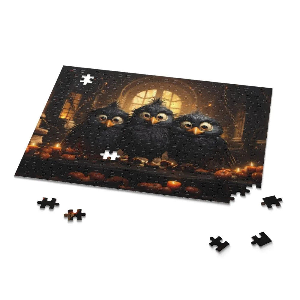 Halloween Baby Crow Puzzle - Spooky Delight