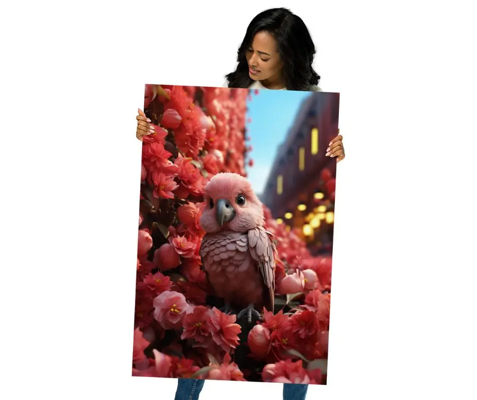 Pink Parrot Poster