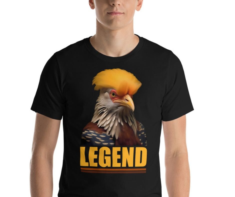 Unisex "LEGEND" Trump Bird Illustration T-Shirt: Donald Trump Mugshot
