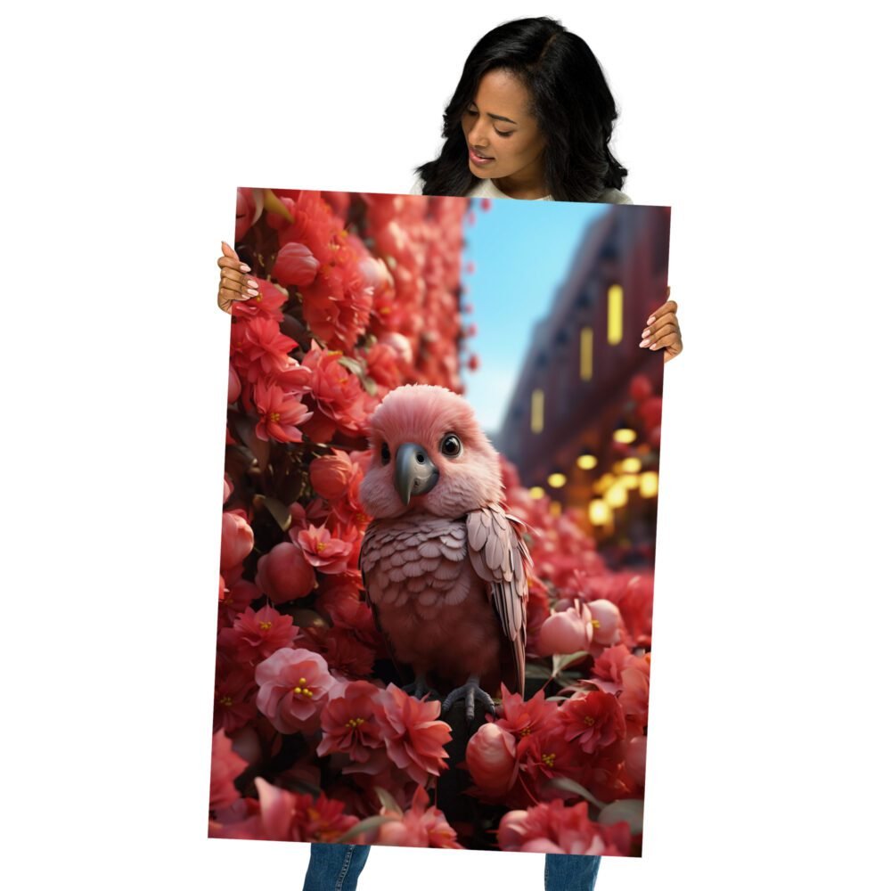 Pink Parrot Poster