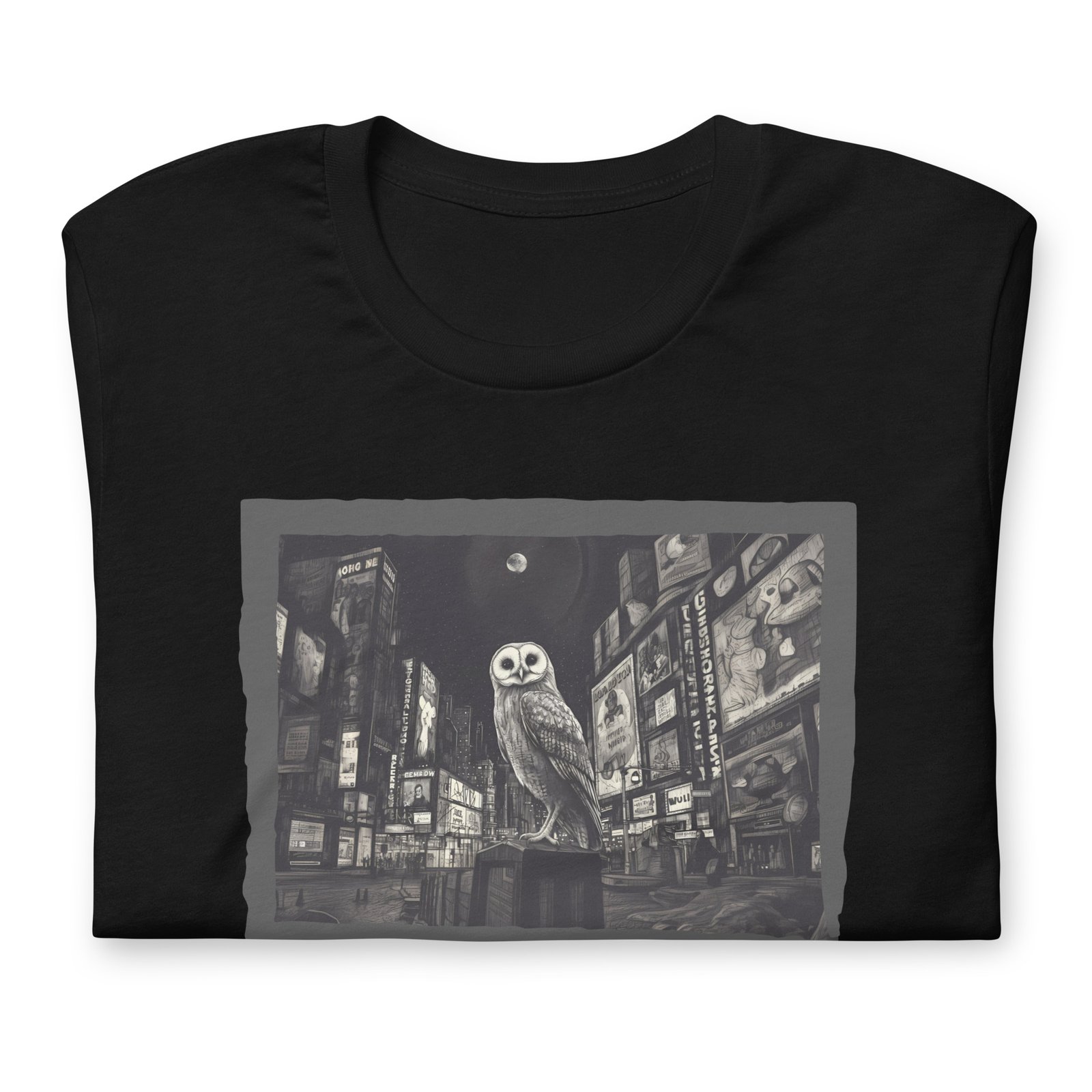 Apocalyptic Owl in Times Square T-Shirt