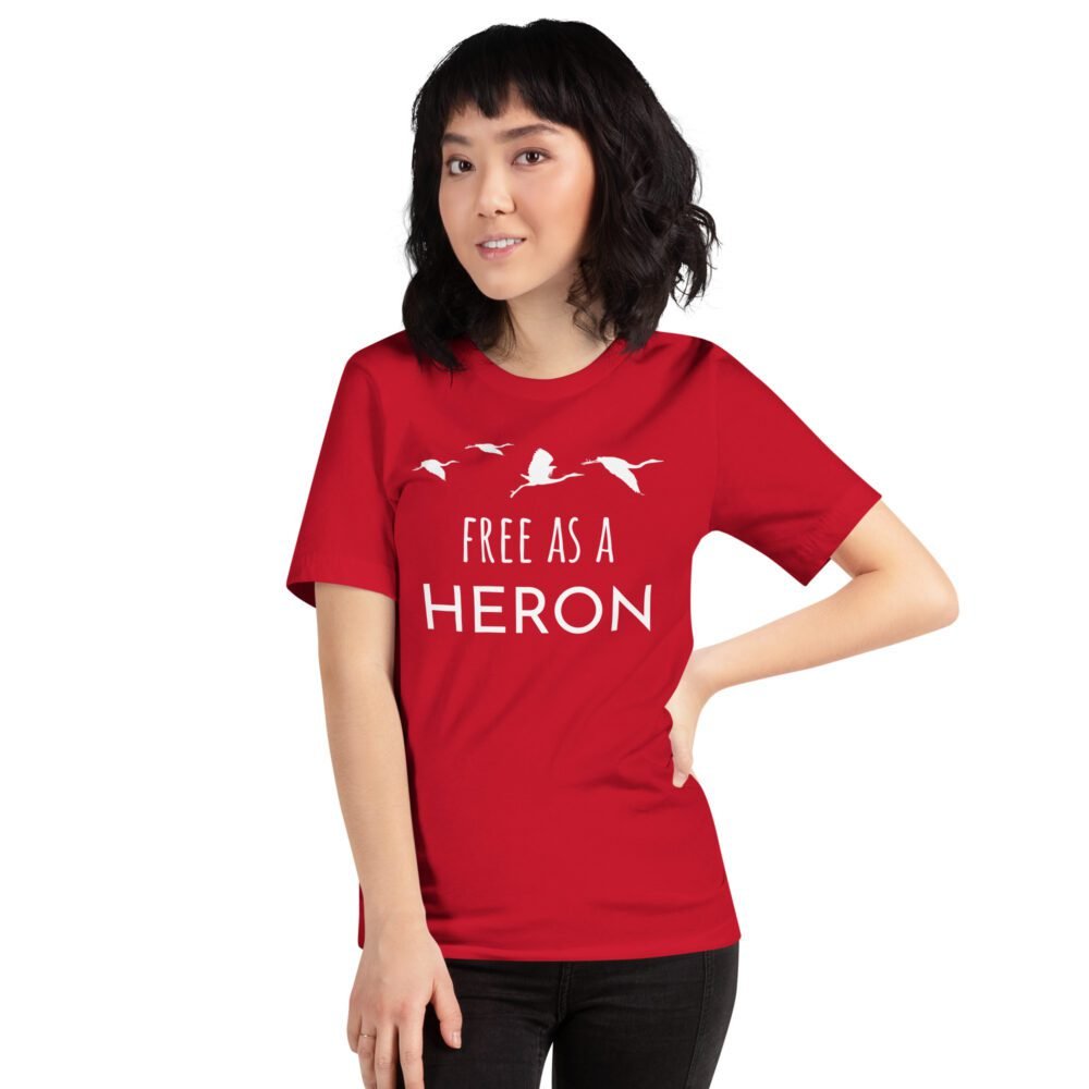Free as a Heron T-Shirt – Embrace Freedom in Style