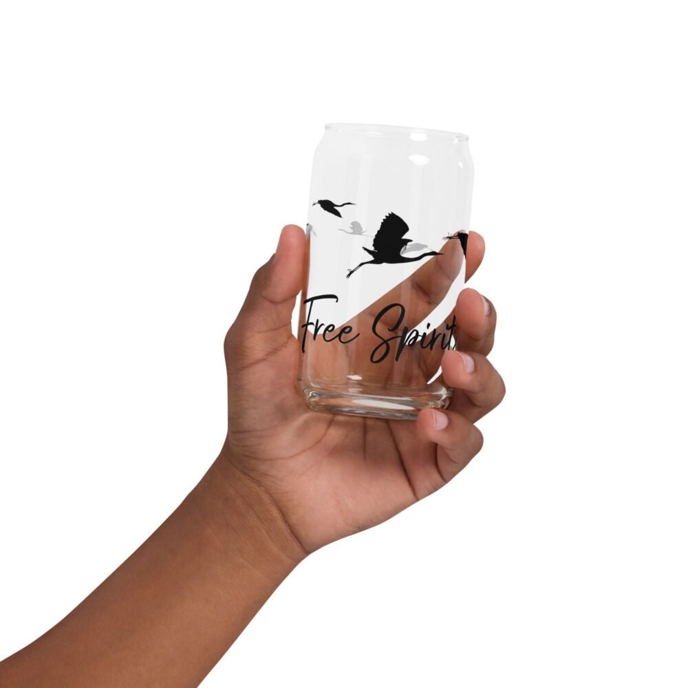 Free Spirit Heron Can-shaped Glass