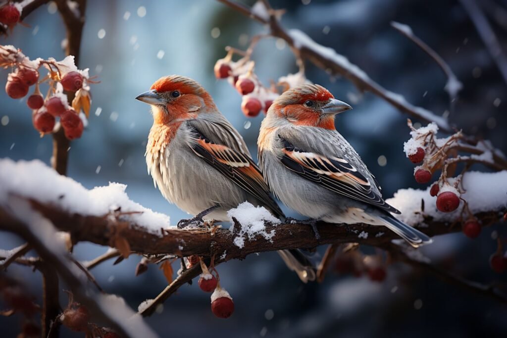 Red & White-winged Crossbills (Loxia curvirostra & Loxia leucoptera)