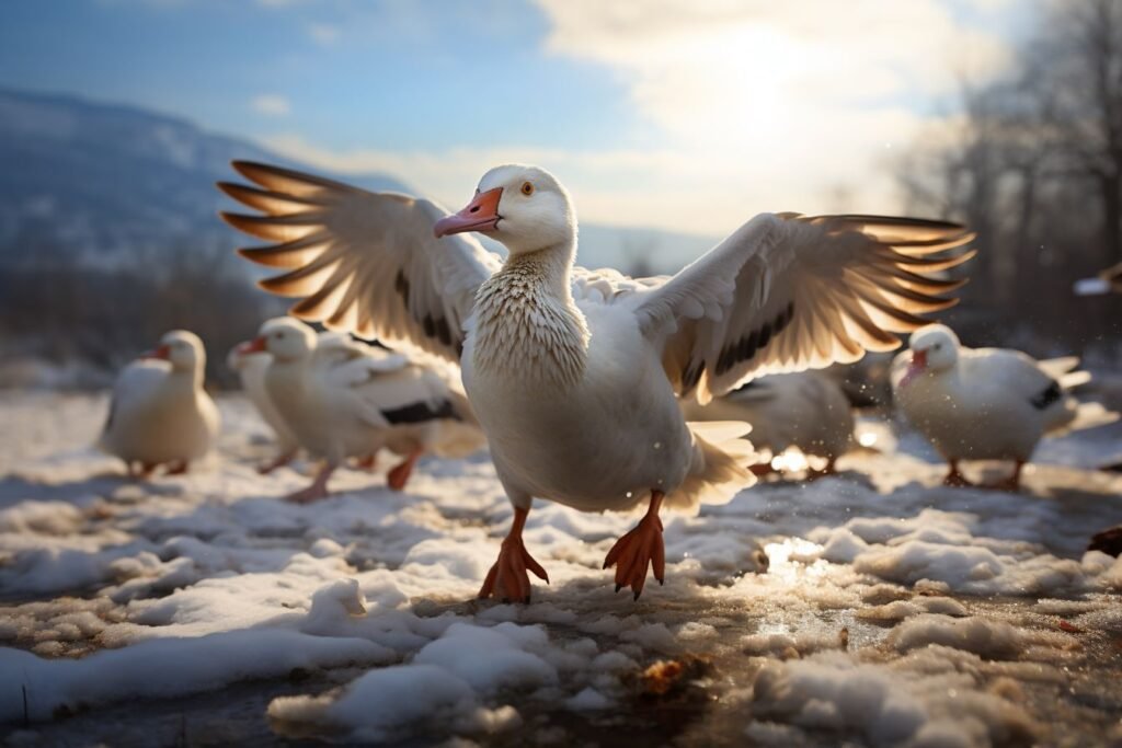 Ross's & Snow Geese (Anser rossii & Anser caerulescens)