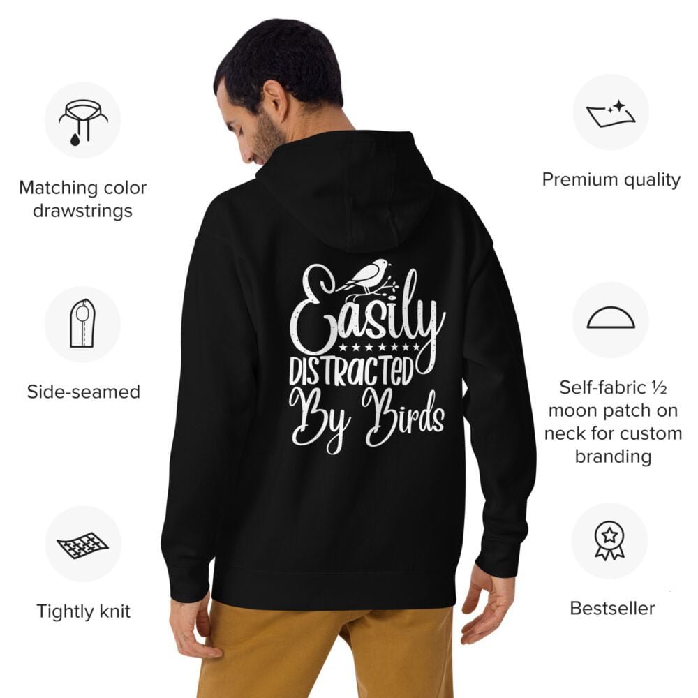 Easily Distracted By Birds Unisex Hoodie