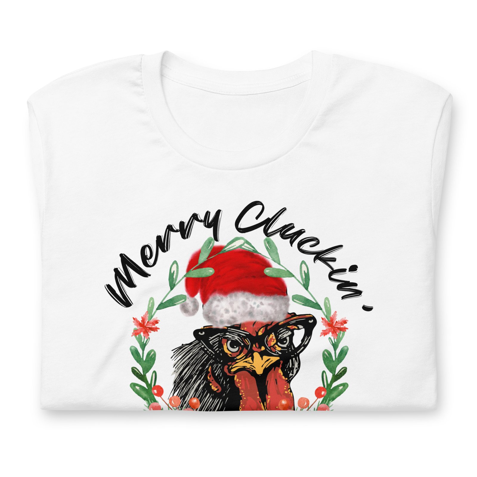 Merry Clucking Christmas' Funny Chicken Christmas T-Shirt