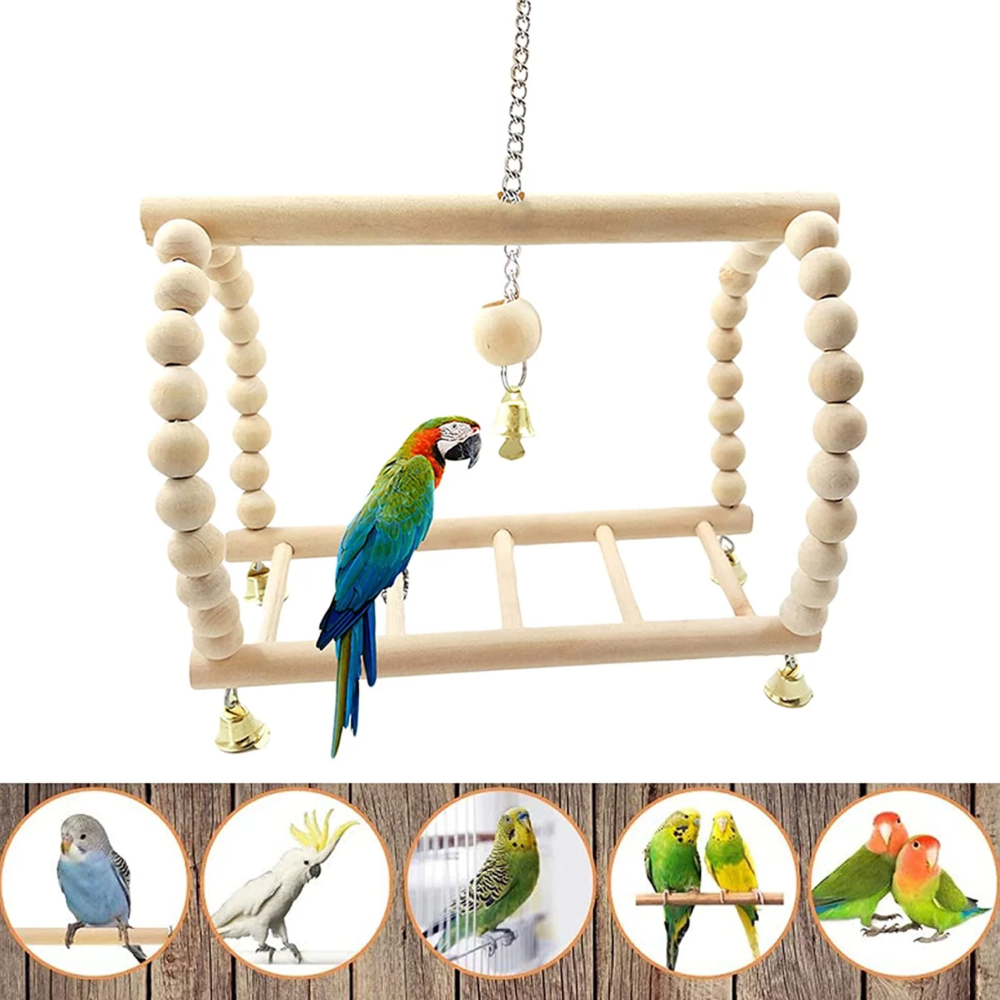 8-Piece Bird Toy Set: Parakeet, Parrot, Cockatiel Toys - Chew, Swing & Play - Image 5