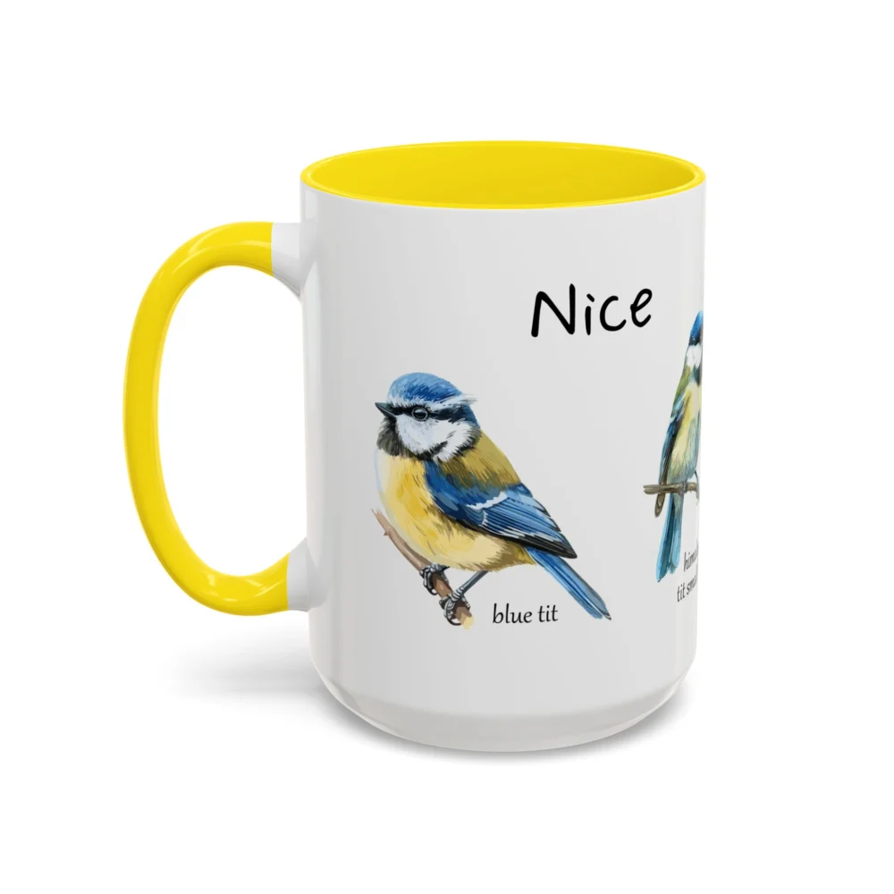 Teal Coffee Mug With Mamma Bird Design - 18oz Ceramic Novelty Mug