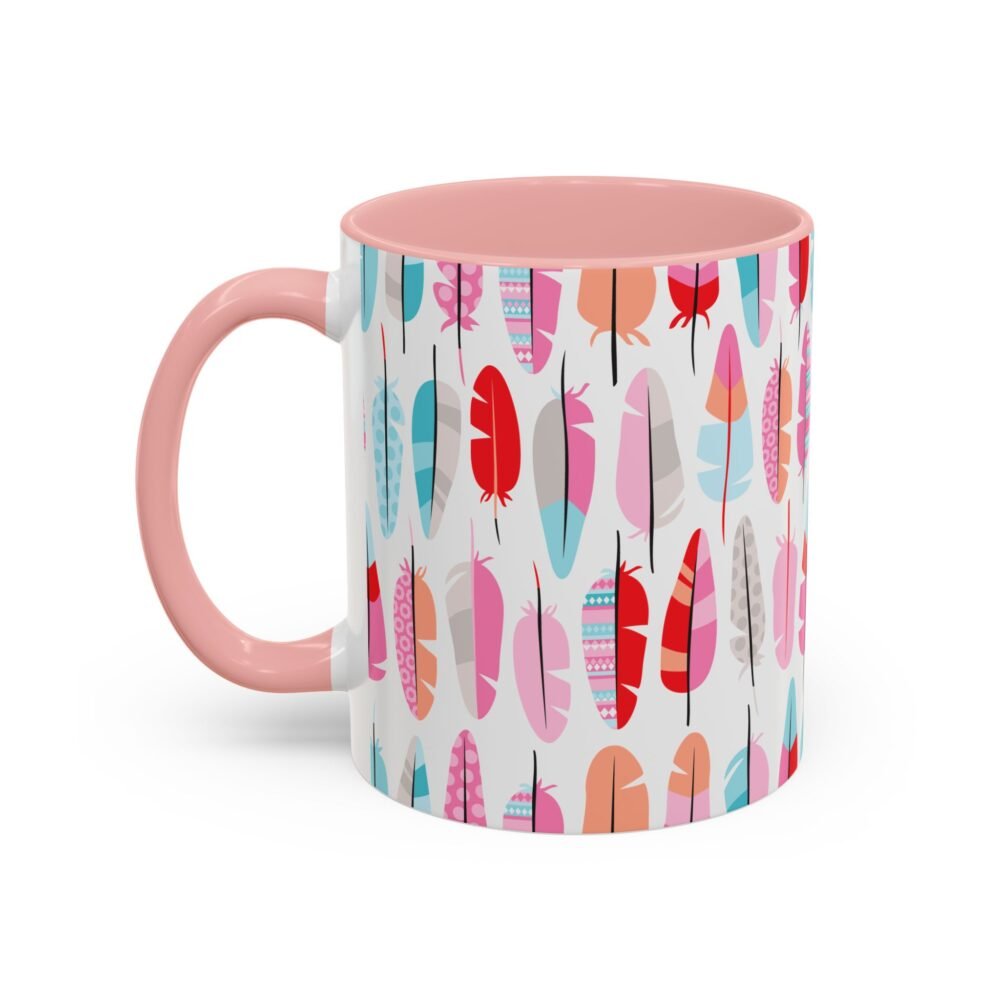 Bohemian Feather Ceramic Mug | Vibrant Multicolor Pattern | Perfect Bird Lovers Gift - Image 9