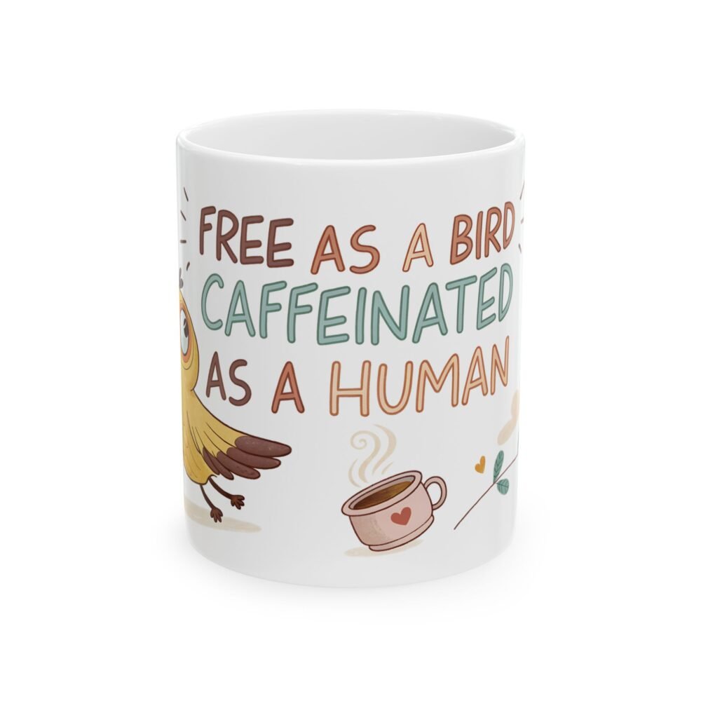 Bird watcher gift ceramic coffee cup with fun quote