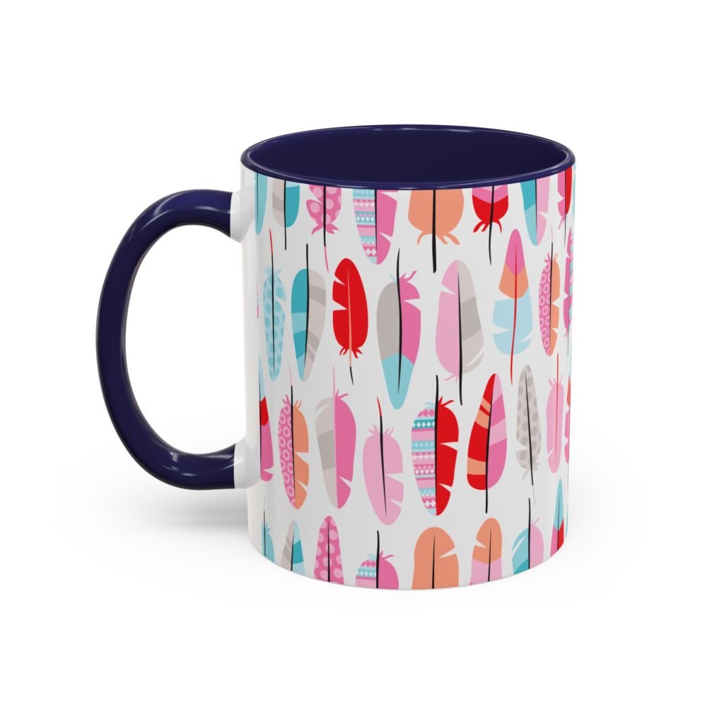 Bohemian Feather Ceramic Mug | Vibrant Multicolor Pattern | Perfect Bird Lovers Gift - Image 8