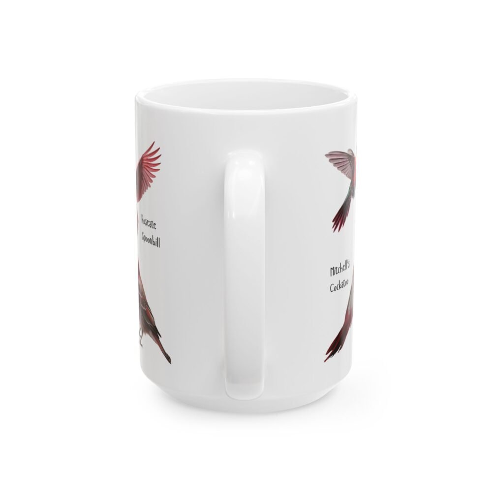 Pretty in Pink Mug – Real Bright Pink Birds with Fluffy Feathers - Image 10