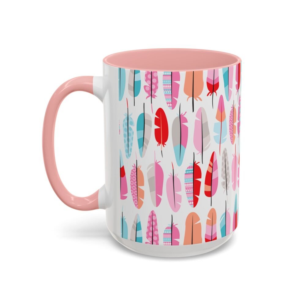 Bohemian Feather Ceramic Mug | Vibrant Multicolor Pattern | Perfect Bird Lovers Gift - Image 13
