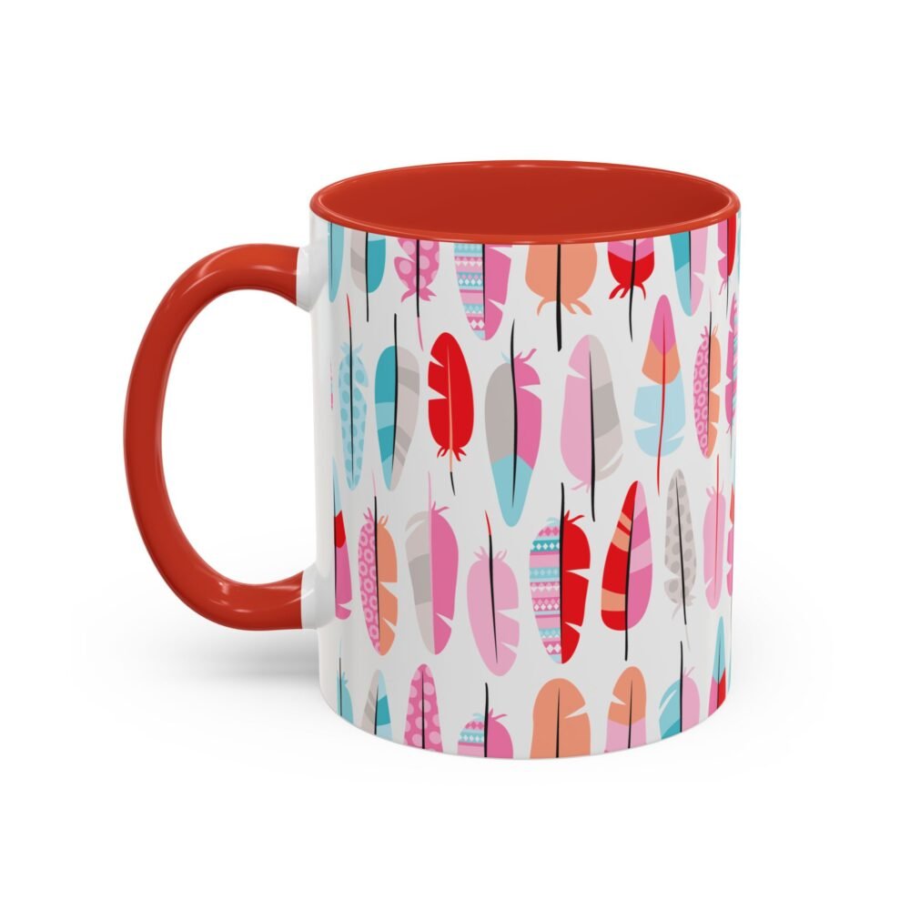Bohemian Feather Ceramic Mug | Vibrant Multicolor Pattern | Perfect Bird Lovers Gift - Image 10