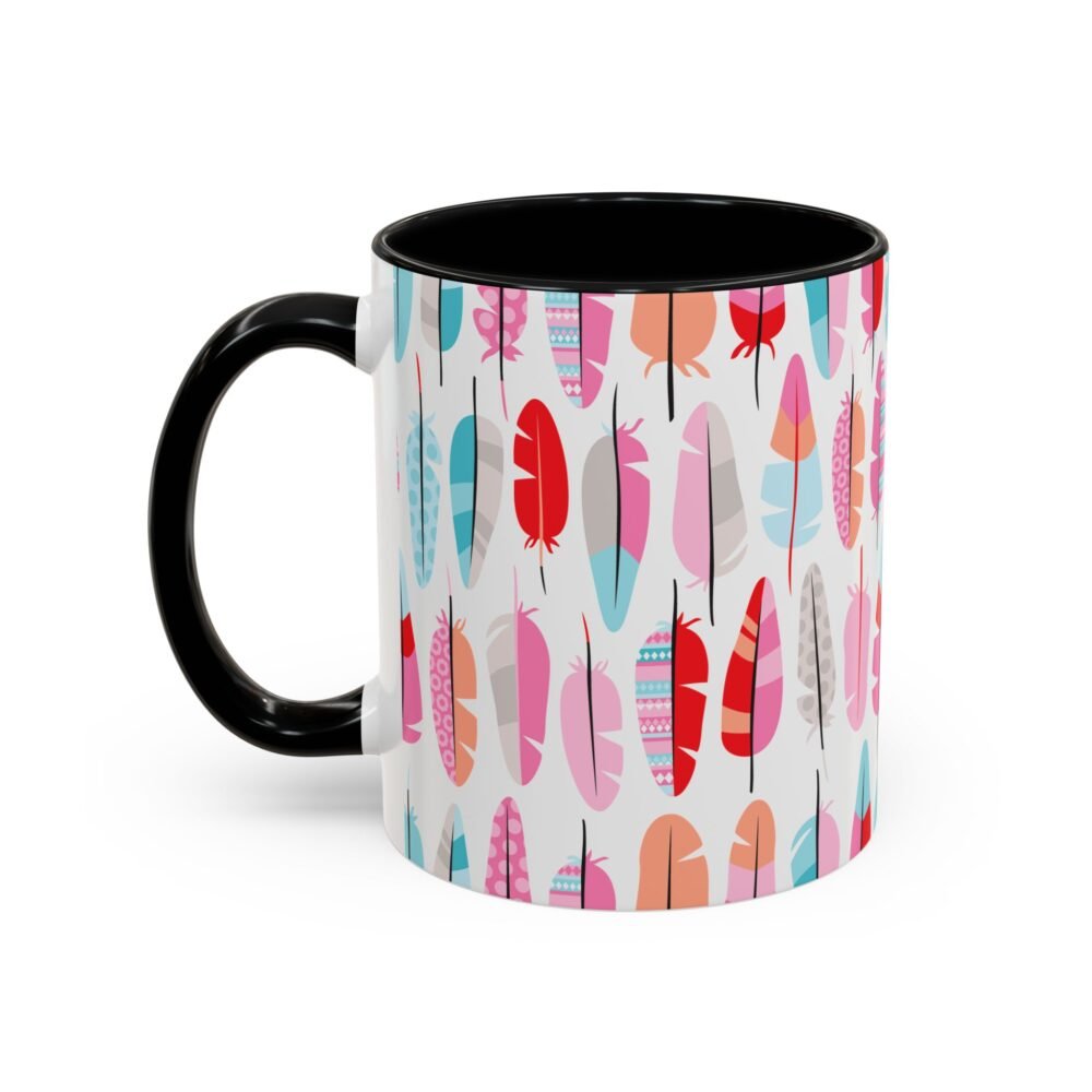 Bohemian Feather Ceramic Mug | Vibrant Multicolor Pattern | Perfect Bird Lovers Gift - Image 7