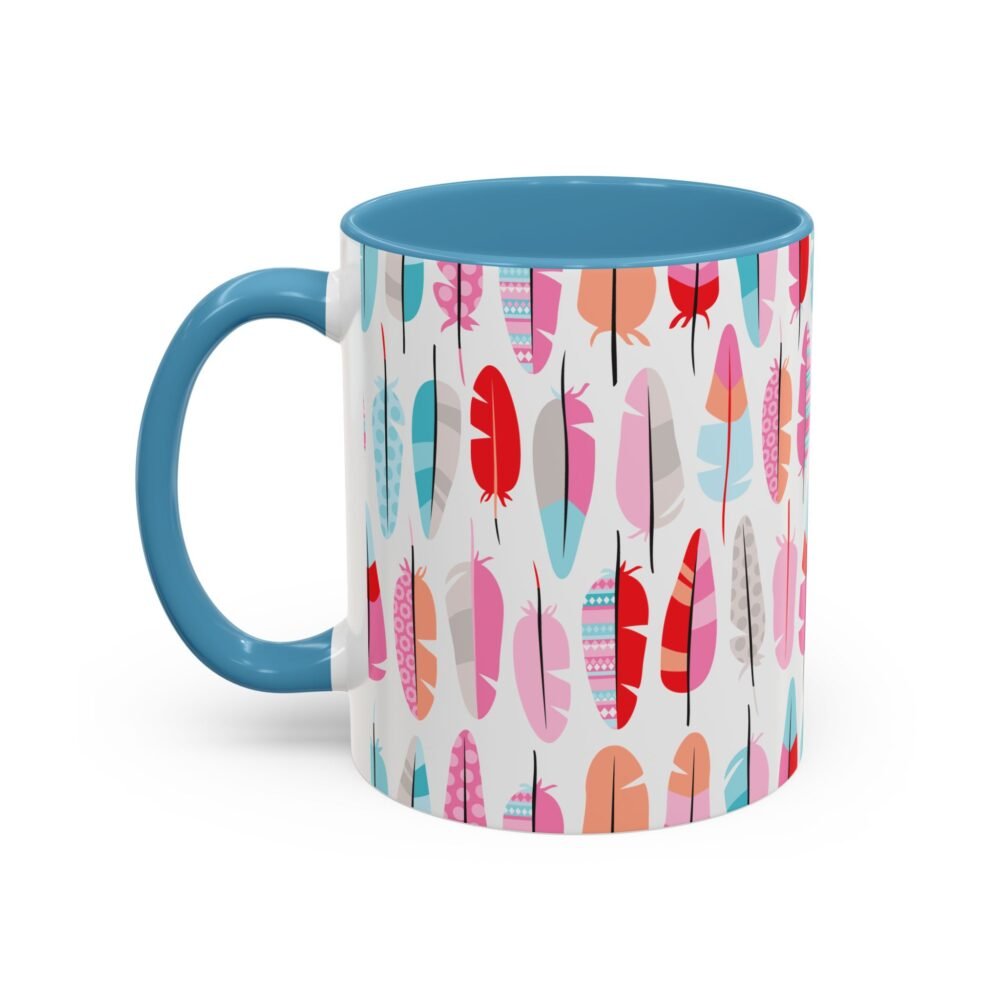 Bohemian Feather Ceramic Mug | Vibrant Multicolor Pattern | Perfect Bird Lovers Gift - Image 14
