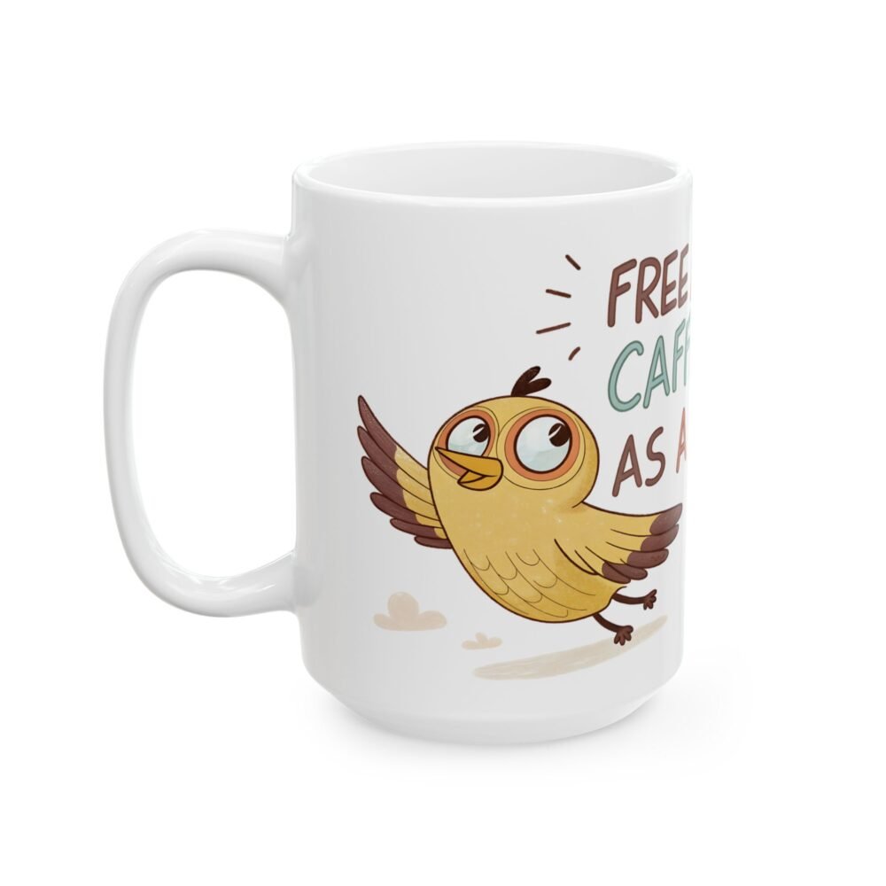 Microwave safe ceramic bird lover coffee cup 11oz