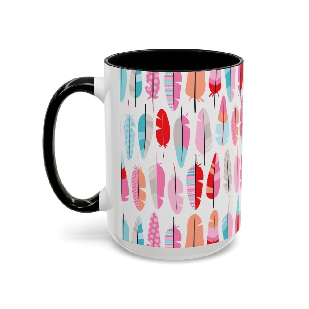 Bohemian Feather Ceramic Mug | Vibrant Multicolor Pattern | Perfect Bird Lovers Gift - Image 11