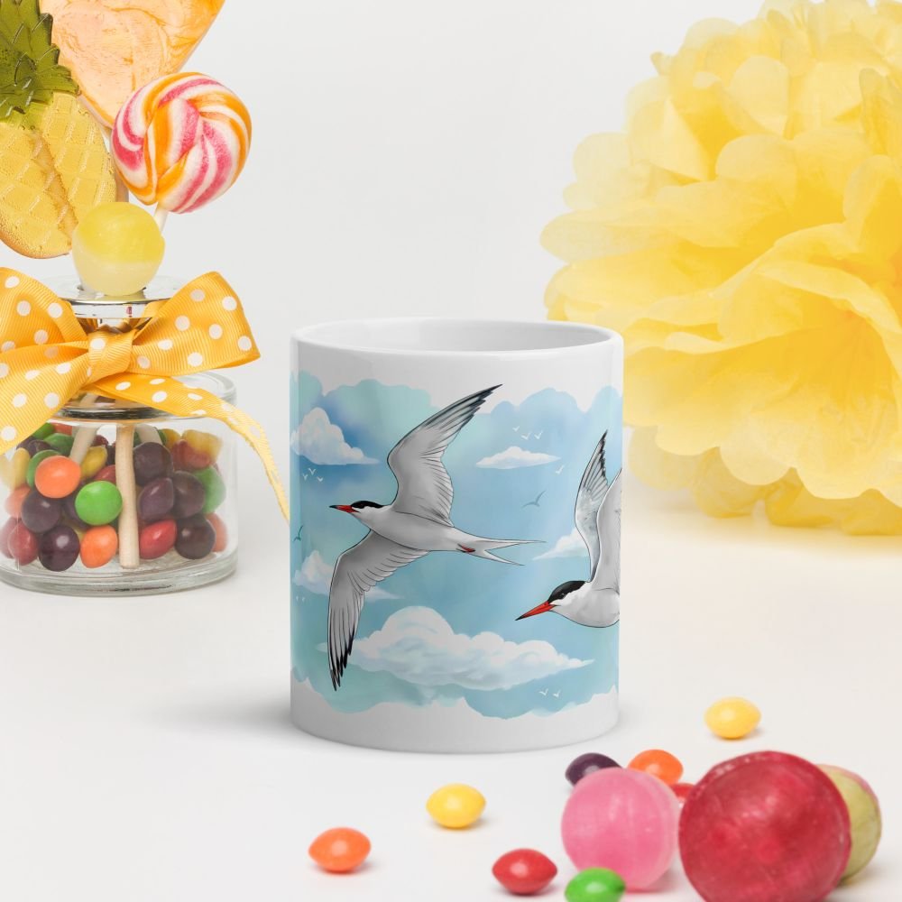 Common tern coffee mug for bird lovers