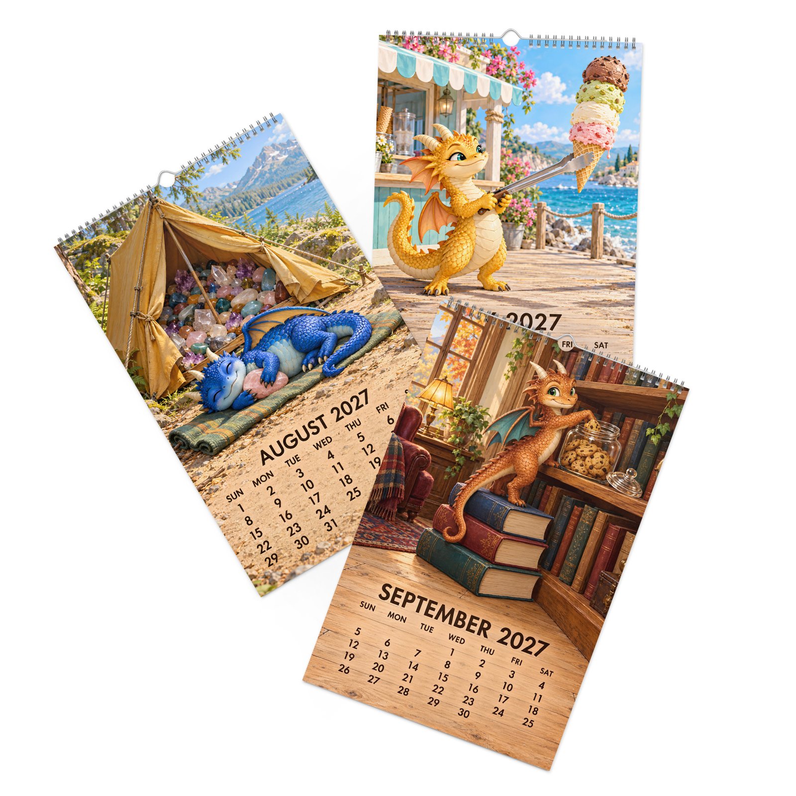 2027 Dragon Wall Calendar – Little Dragons, Everyday Mischief - Image 8
