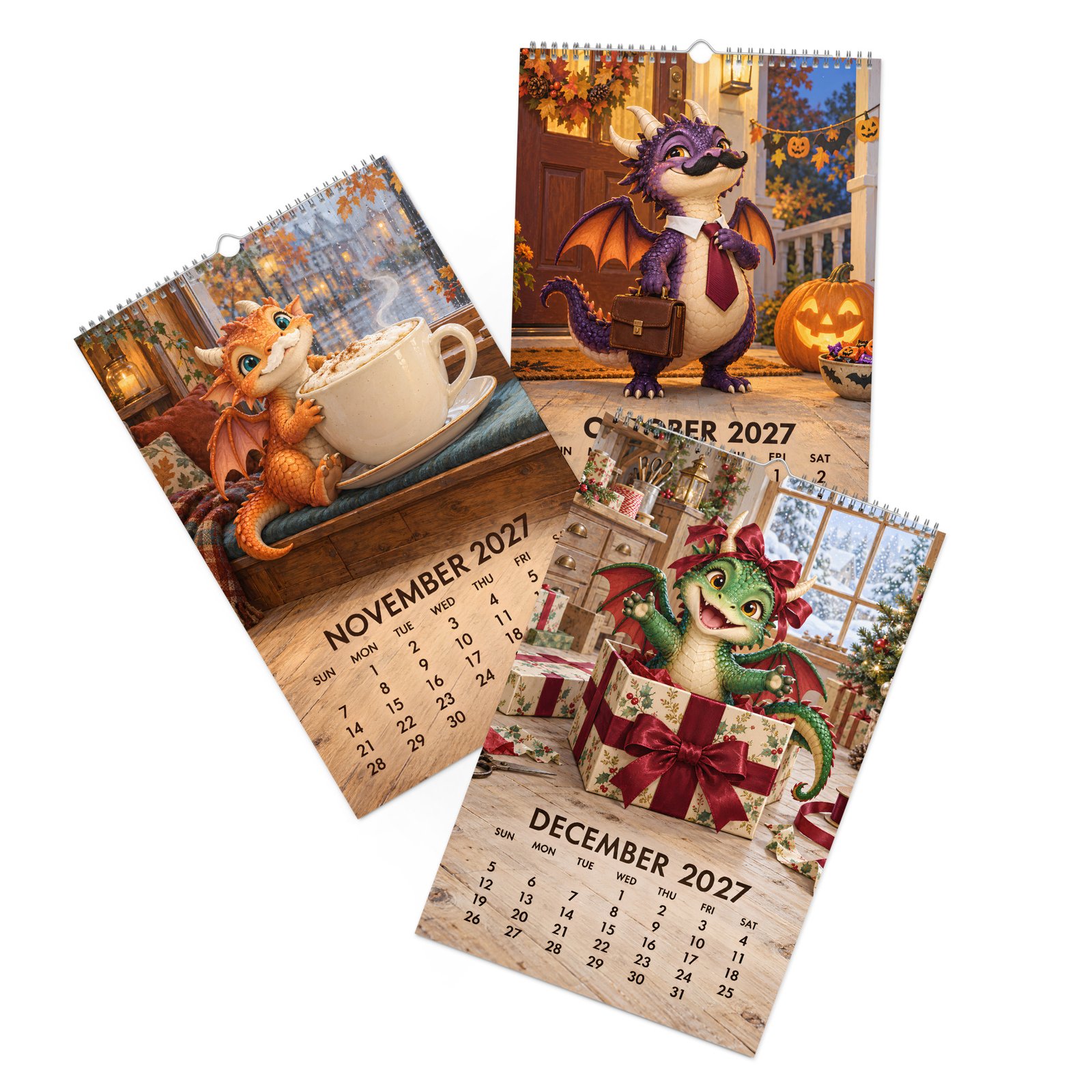 2027 Dragon Wall Calendar – Little Dragons, Everyday Mischief - Image 9