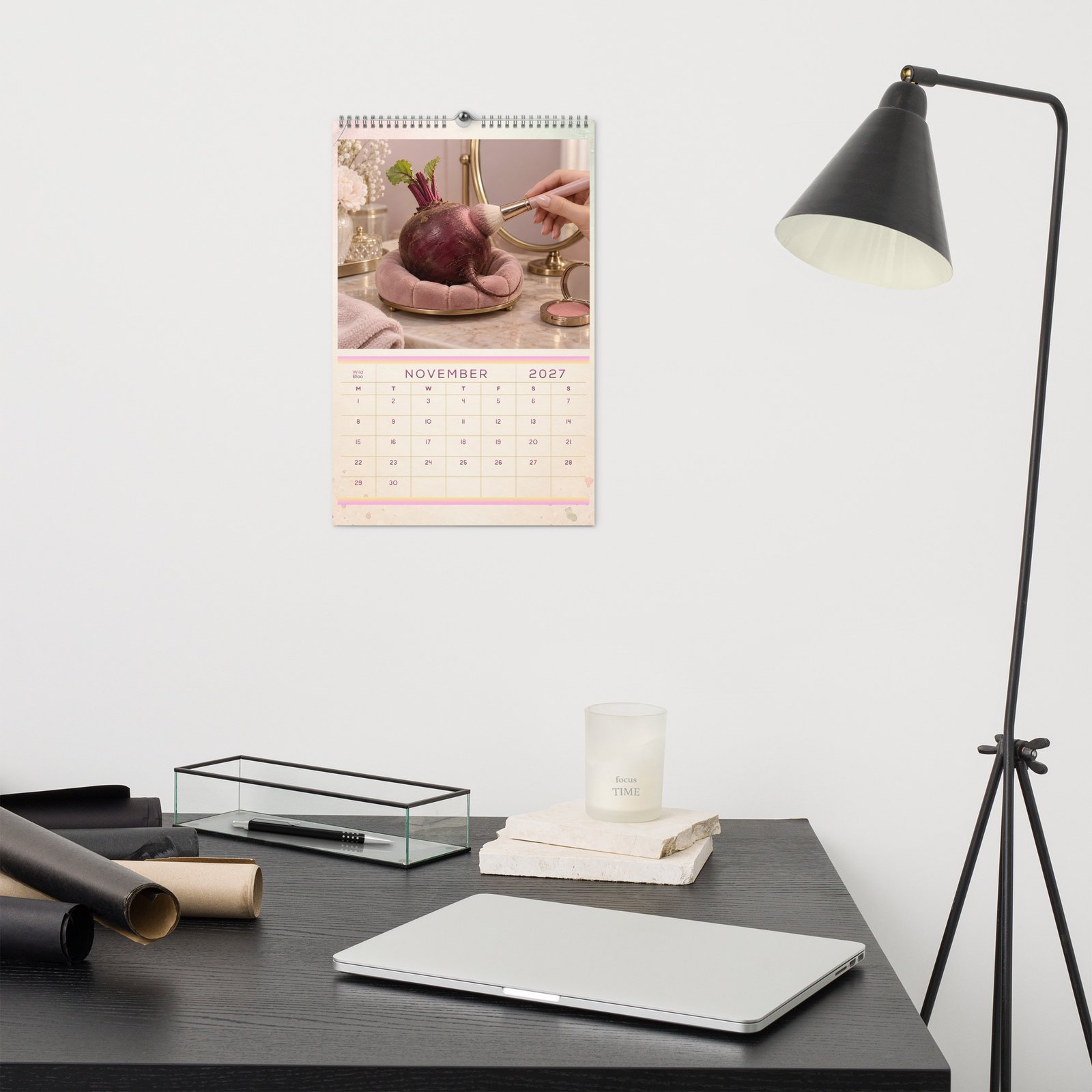 2027 Funny Vegetable Wall Calendar – Salon & Spa Scenes - Image 11