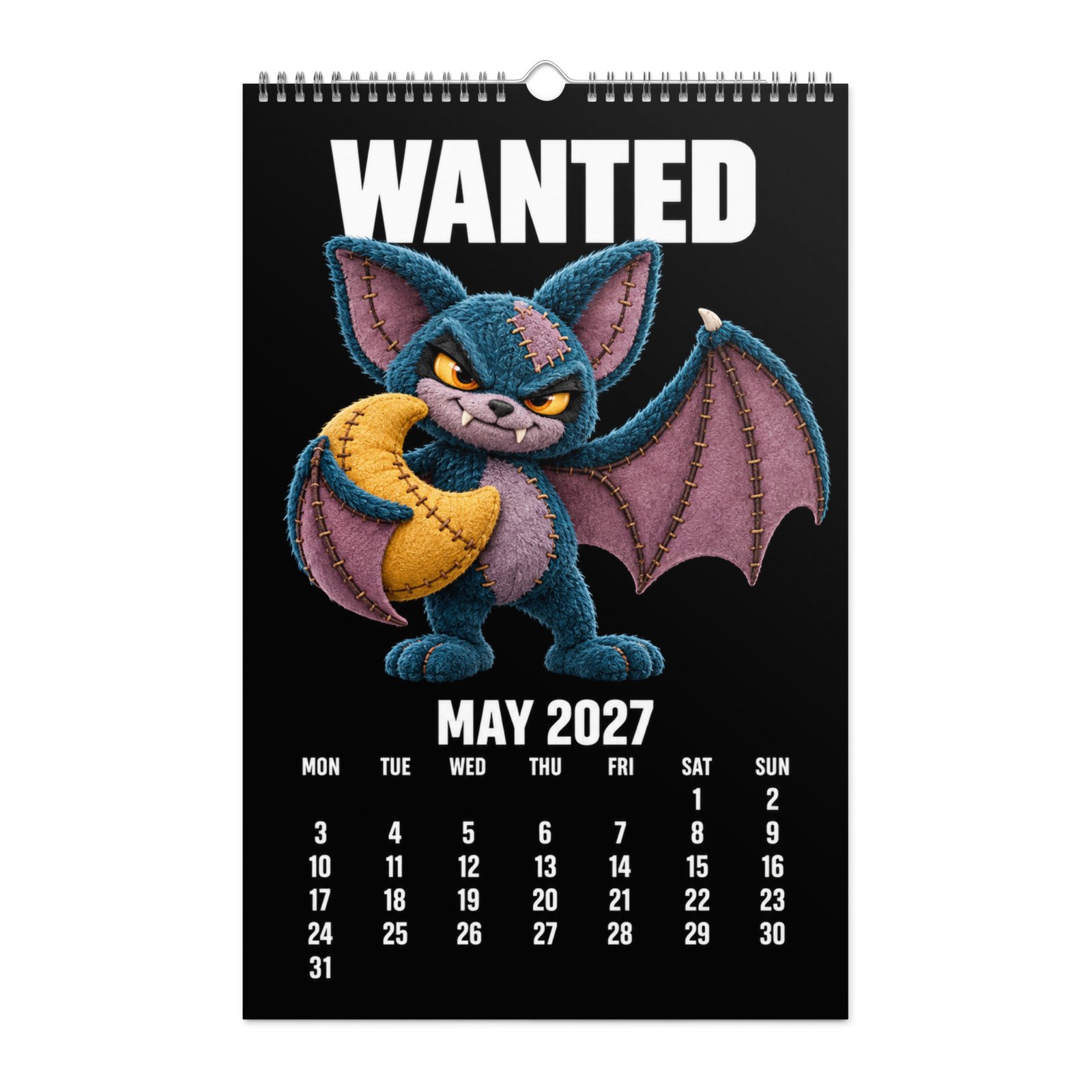 2027 Creepy Cute Wall Calendar – WANTED Plush Characters - Image 6