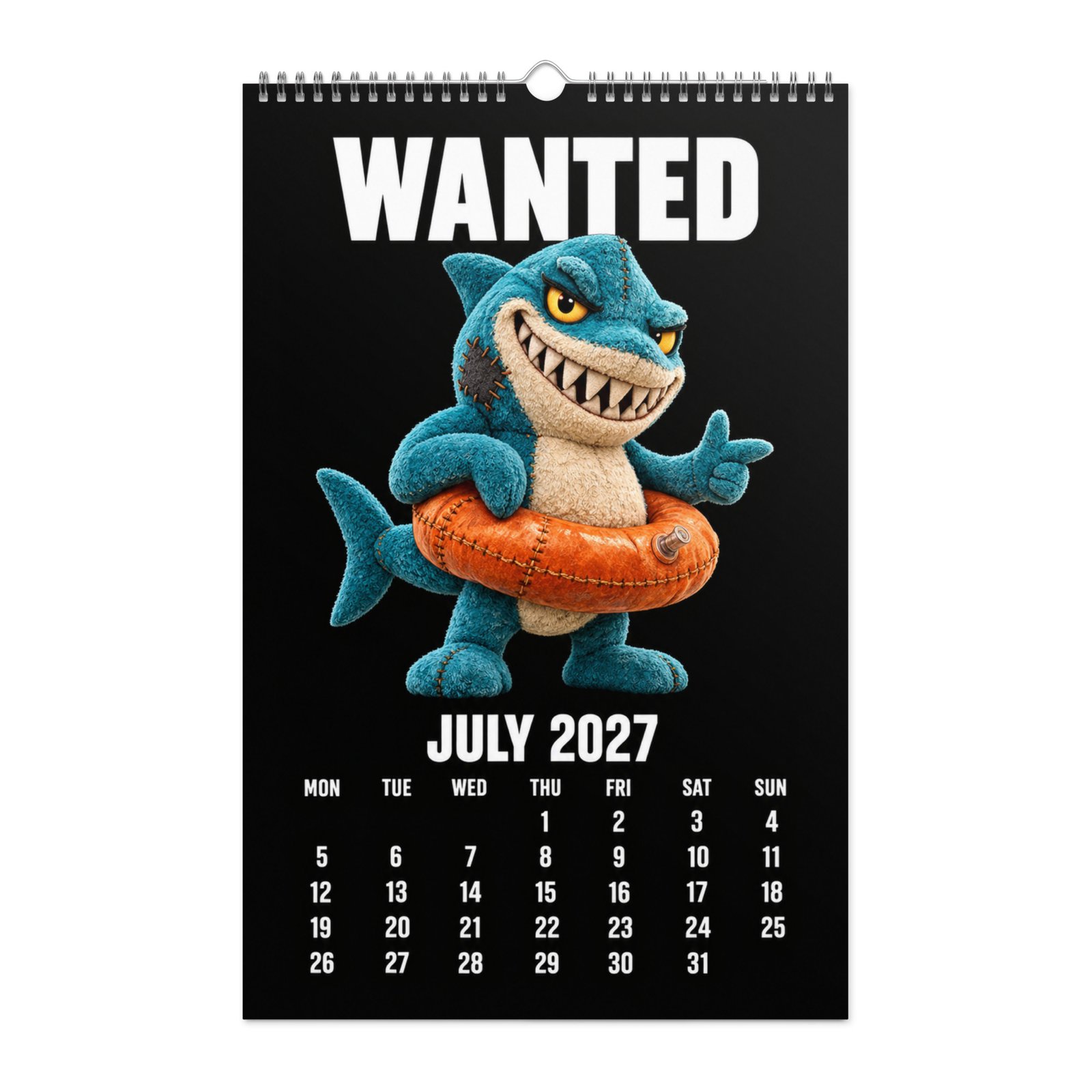 2027 Creepy Cute Wall Calendar – WANTED Plush Characters - Image 8