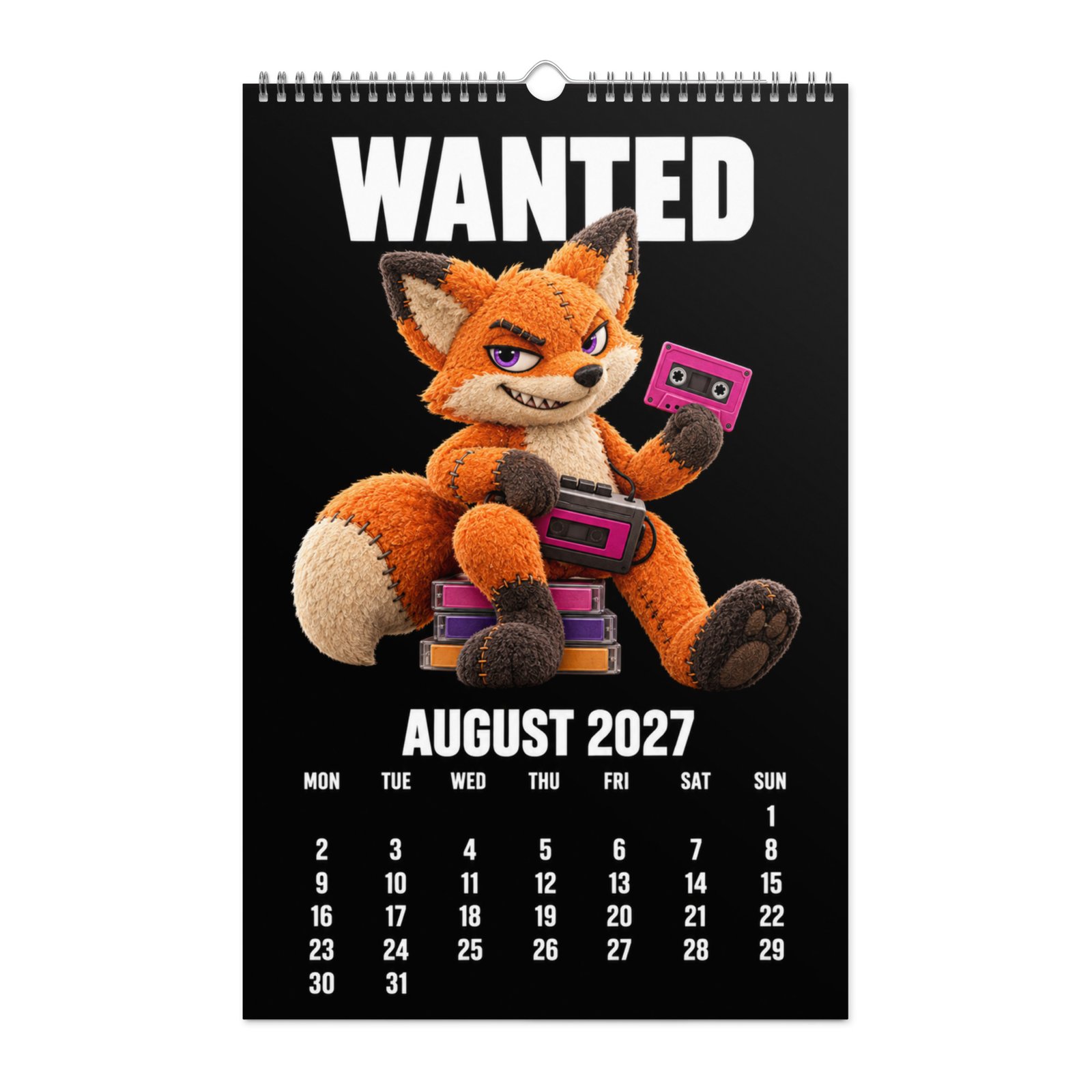 2027 Creepy Cute Wall Calendar – WANTED Plush Characters - Image 9