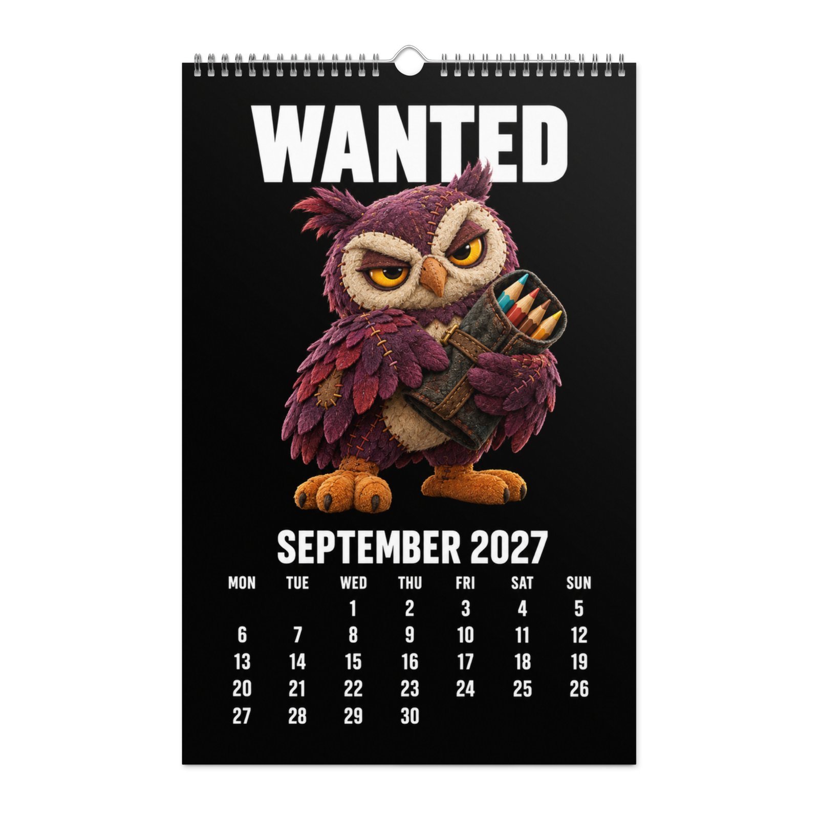 2027 Creepy Cute Wall Calendar – WANTED Plush Characters - Image 10