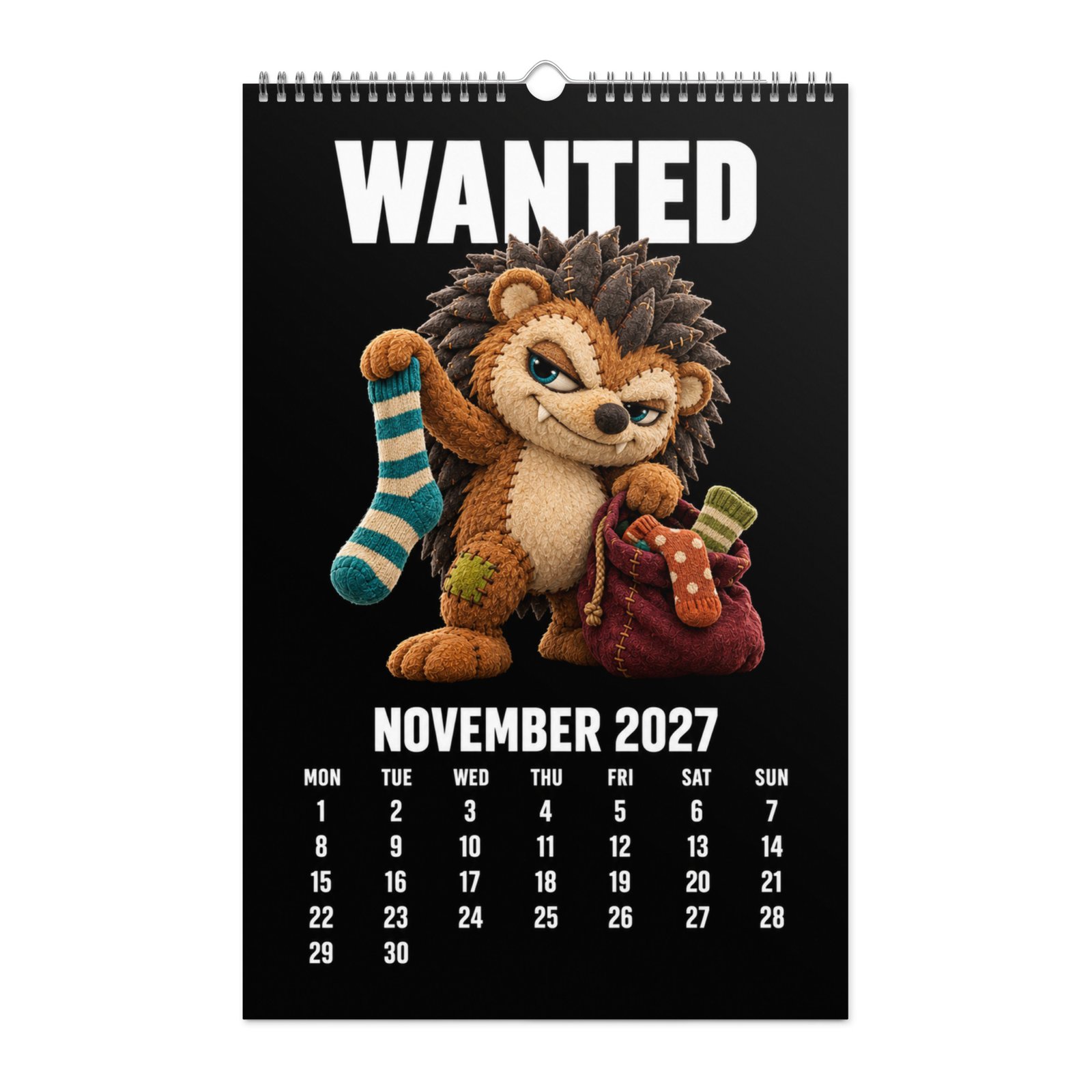 2027 Creepy Cute Wall Calendar – WANTED Plush Characters - Image 12