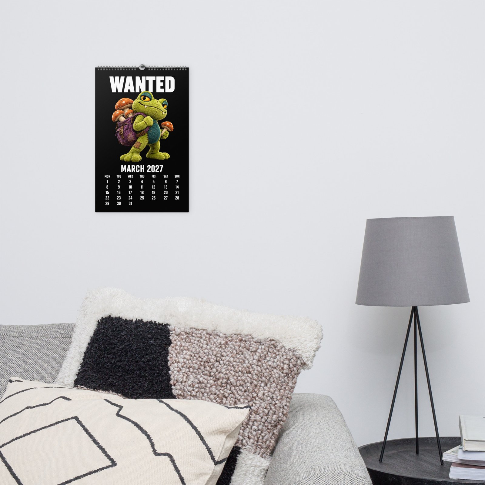 2027 Creepy Cute Wall Calendar – WANTED Plush Characters - Image 16