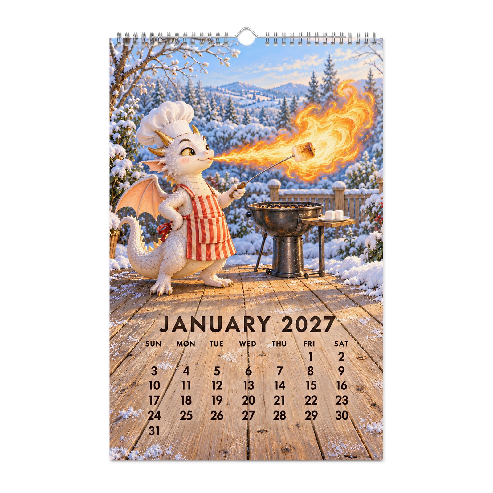 2027 Dragon Wall Calendar – Little Dragons, Everyday Mischief - Image 2