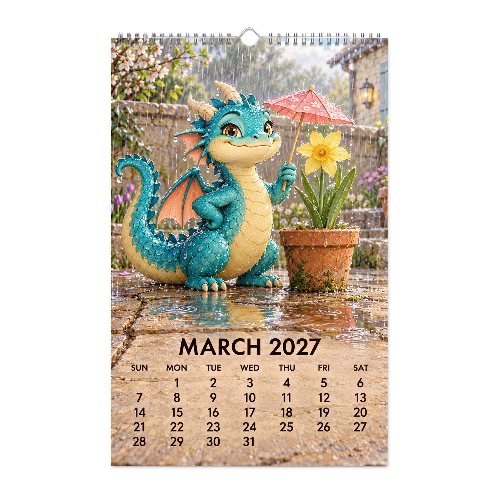 2027 Dragon Wall Calendar – Little Dragons, Everyday Mischief - Image 3