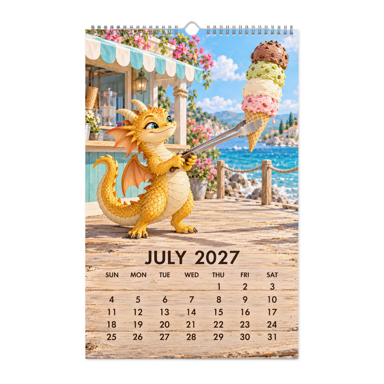 2027 Dragon Wall Calendar – Little Dragons, Everyday Mischief - Image 5