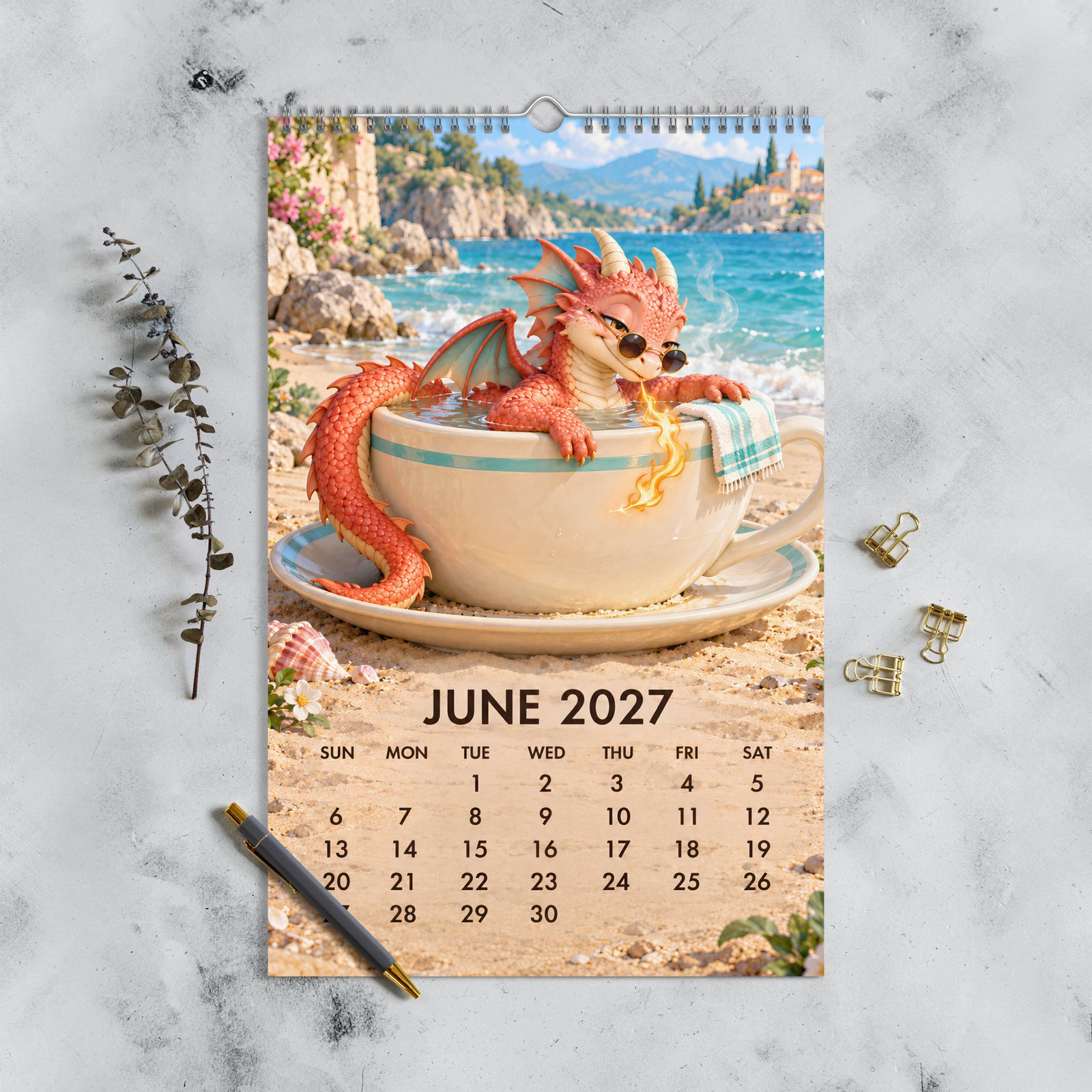 2027 Dragon Wall Calendar – Little Dragons, Everyday Mischief - Image 10