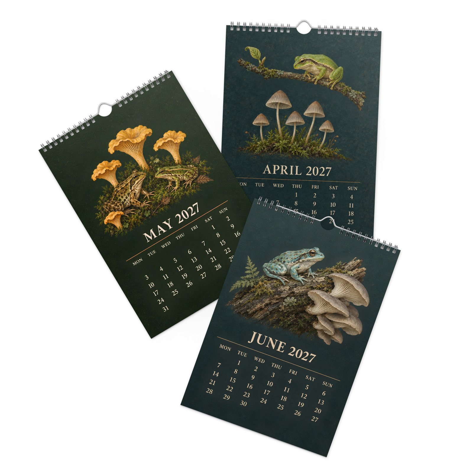 2027 Frog and Mushroom Wall Calendar – Frogs & Fungi - Image 7